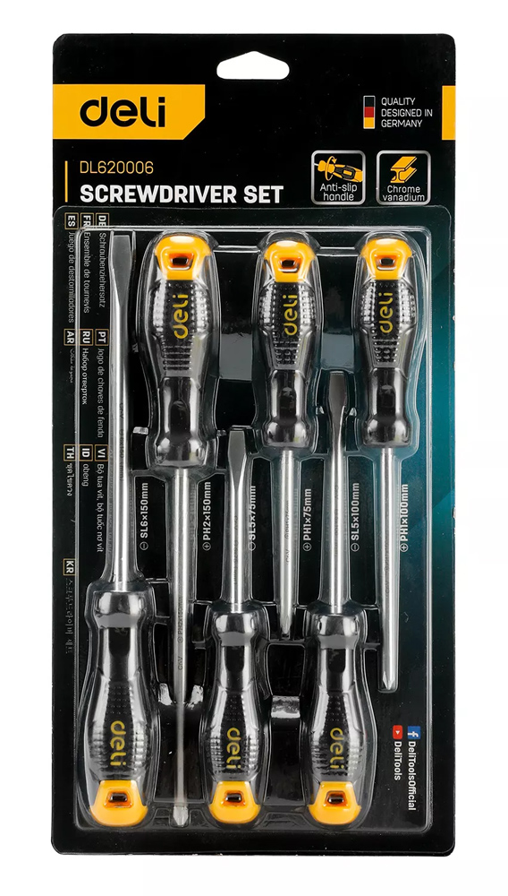 DELI σετ κατσαβίδια DL620006 - Image 4