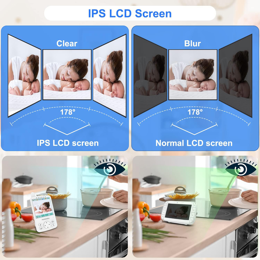 HELLOBABY ενδοεπικοινωνία μωρού HB6241 με κάμερα & οθόνη 4" - Image 2