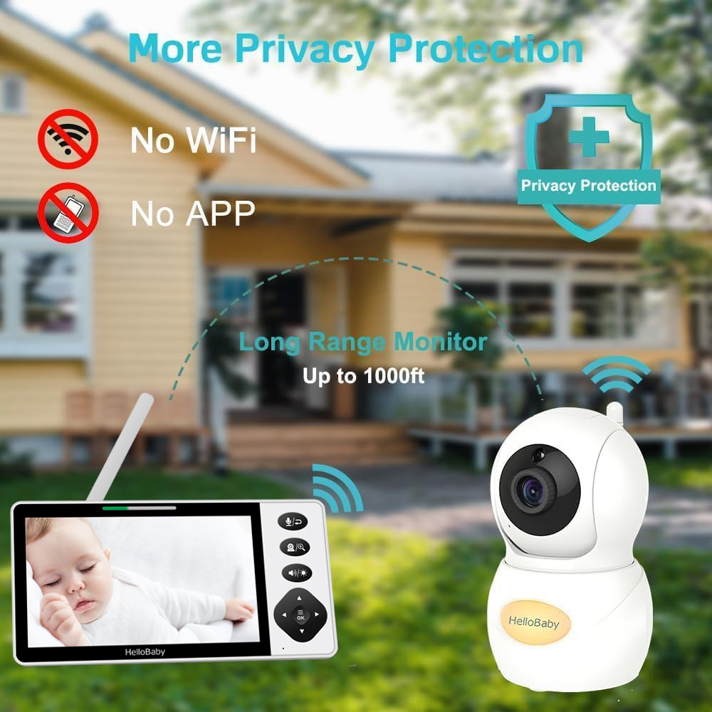 HELLOBABY ενδοεπικοινωνία μωρού HB6084L με κάμερα & οθόνη 5.5" - Image 3