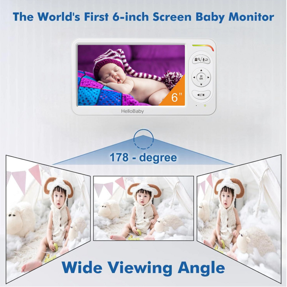 HELLOBABY ενδοεπικοινωνία μωρού HB6364 με κάμερα & οθόνη 6" - Image 2