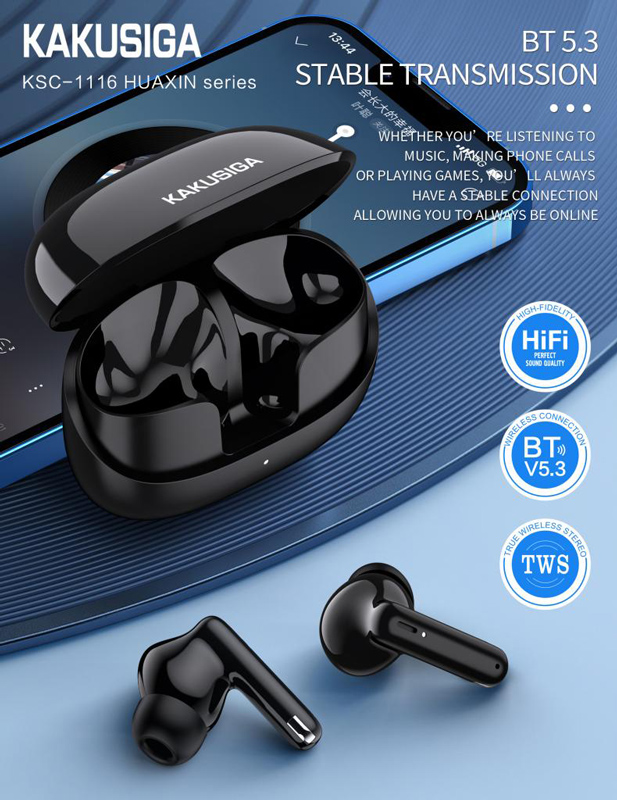 KAKUSIGA earphones με θήκη φόρτισης KSC-1116 - Image 2