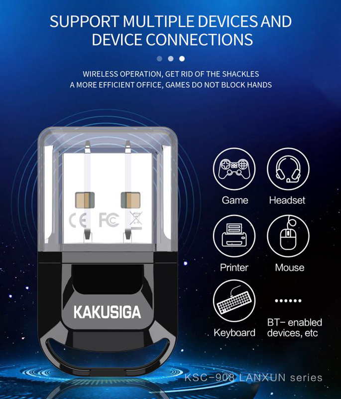 KAKUSIGA USB αντάπτορας Bluetooth 5.0 KSC-908 - Image 3