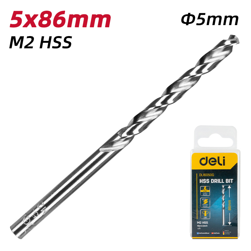 DELI σετ τρυπάνια DL16050G για μέταλλο - Image 2