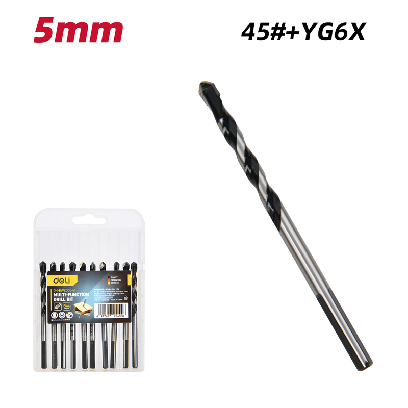 DELI σετ τρυπάνια DH-BWZ005-E1 για τοίχο/μέταλλο/ξύλο - Image 2