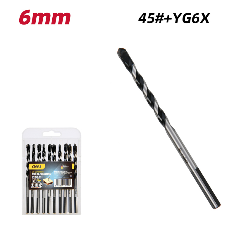 DELI σετ τρυπάνια DH-BWZ006-E1 για τοίχο/μέταλλο/ξύλο - Image 3