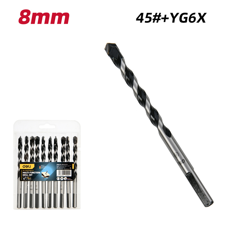 DELI σετ τρυπάνια DH-BWZ008-E1 για τοίχο/μέταλλο/ξύλο - Image 3