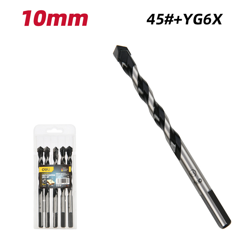DELI σετ τρυπάνια DH-BWZ010-E1 για τοίχο/μέταλλο/ξύλο - Image 3