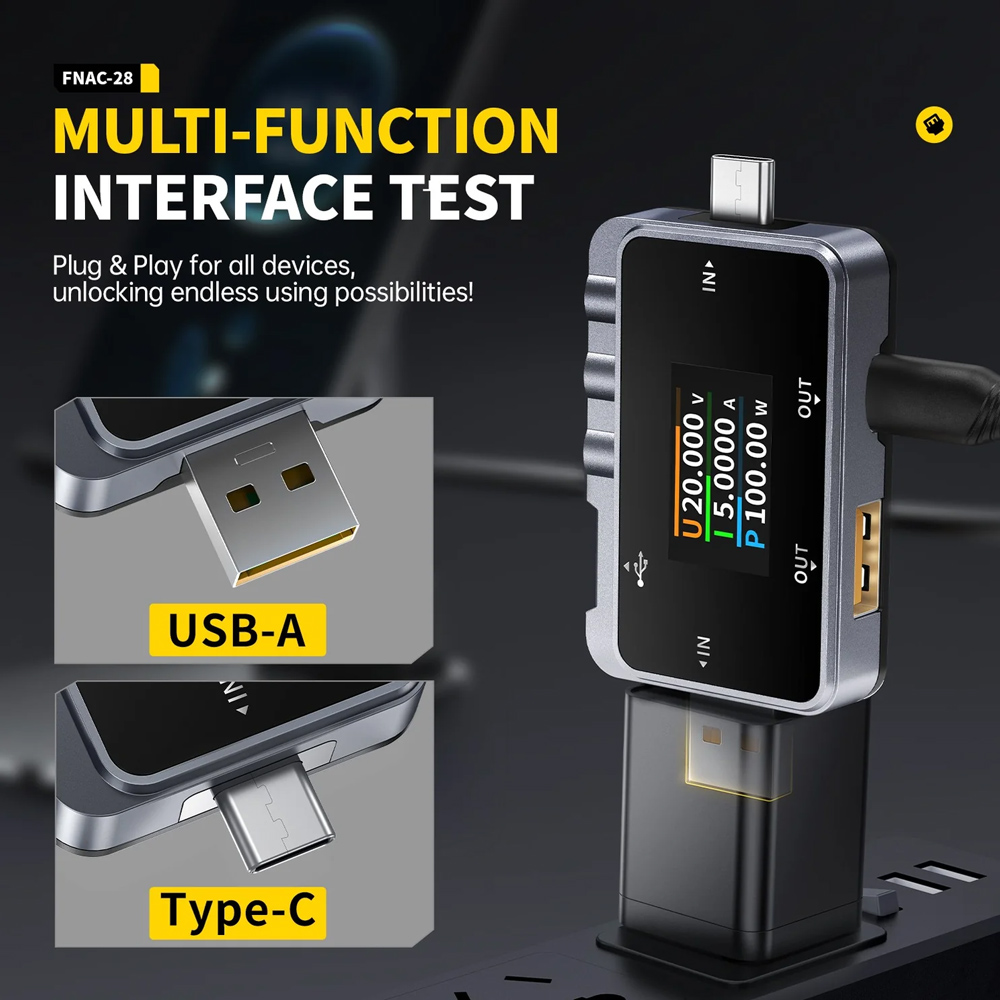 FNIRSI USB tester φόρτισης FNAC-28 - Image 2