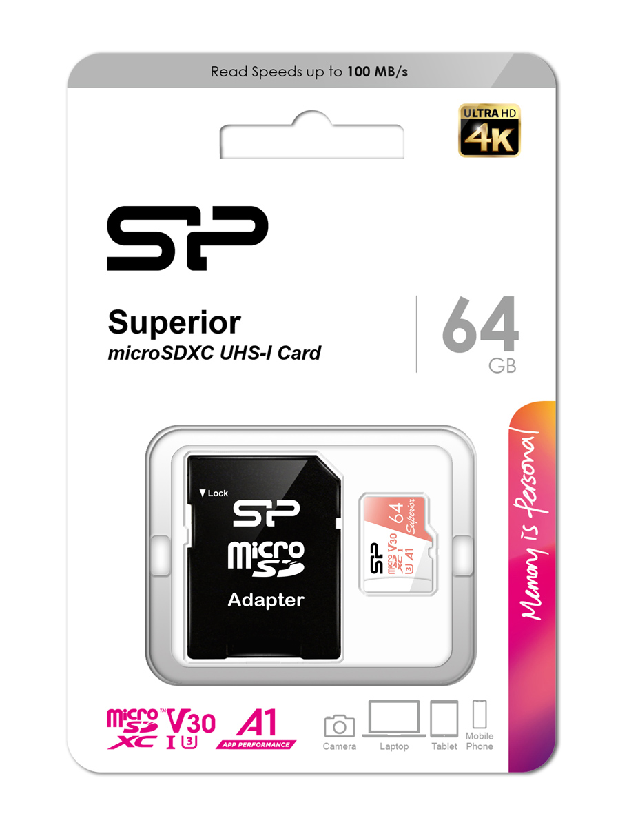 SILICON POWER κάρτα μνήμης microSDXC Superior - Image 3
