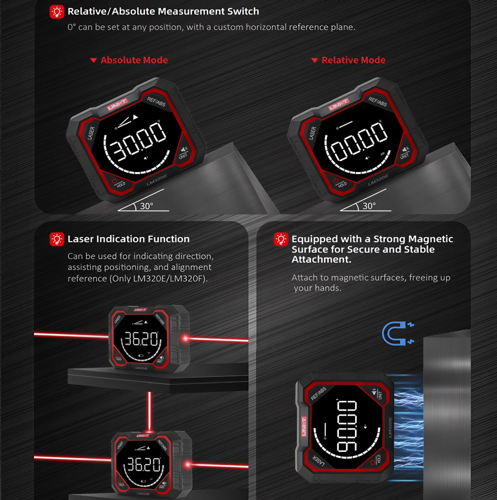 UNI-T ψηφιακό γωνιόμετρο laser LM320E - Image 3