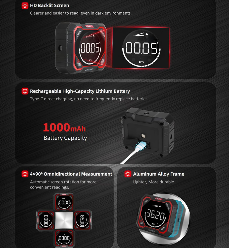 UNI-T ψηφιακό γωνιόμετρο laser LM320E - Image 4