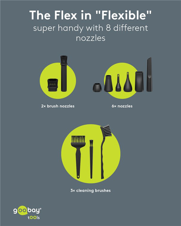 GOOBAY ηλεκτρικό air duster 77831 με φακό - Image 4