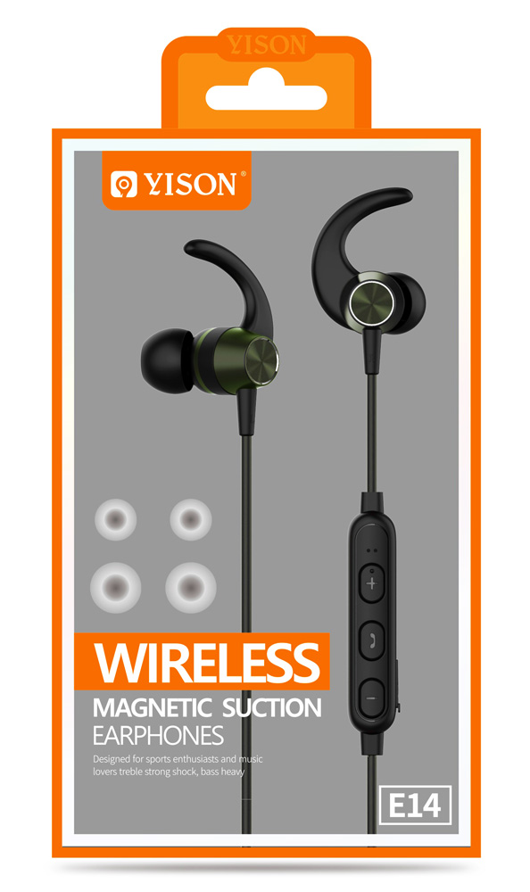 YISON earphones E14 με μαγνήτη - Image 3
