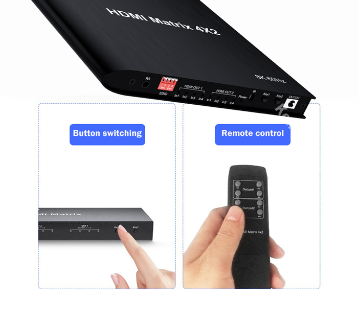 HDMI matrix switch CAB-H155 με τηλεχειριστήριο - Image 3