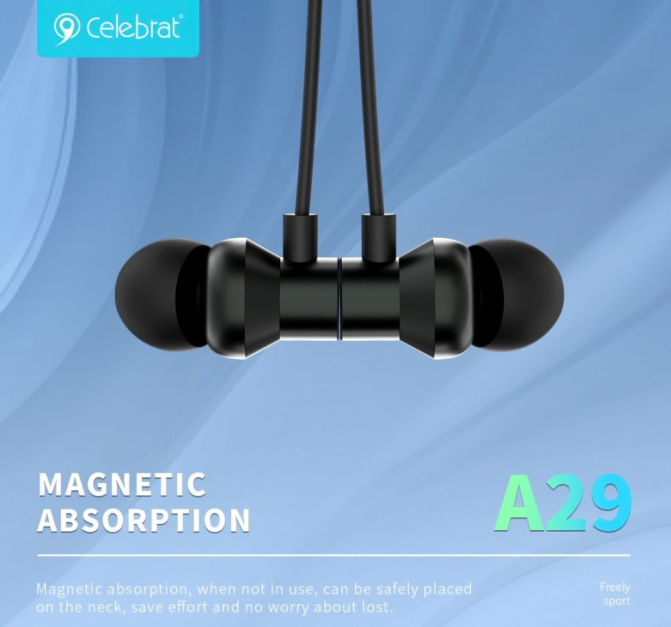 CELEBRAT earphones A29 με μαγνήτη - Image 2
