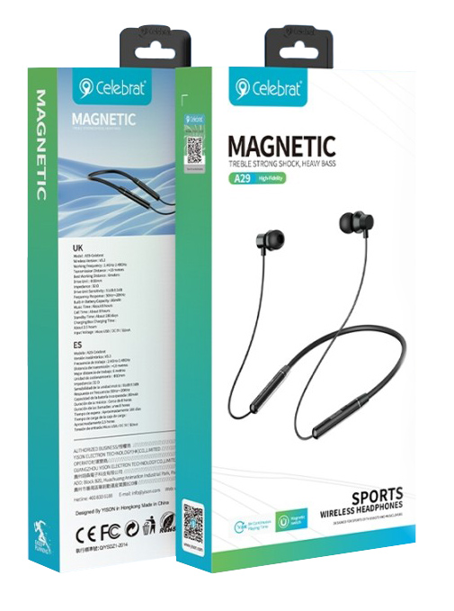 CELEBRAT earphones A29 με μαγνήτη - Image 4
