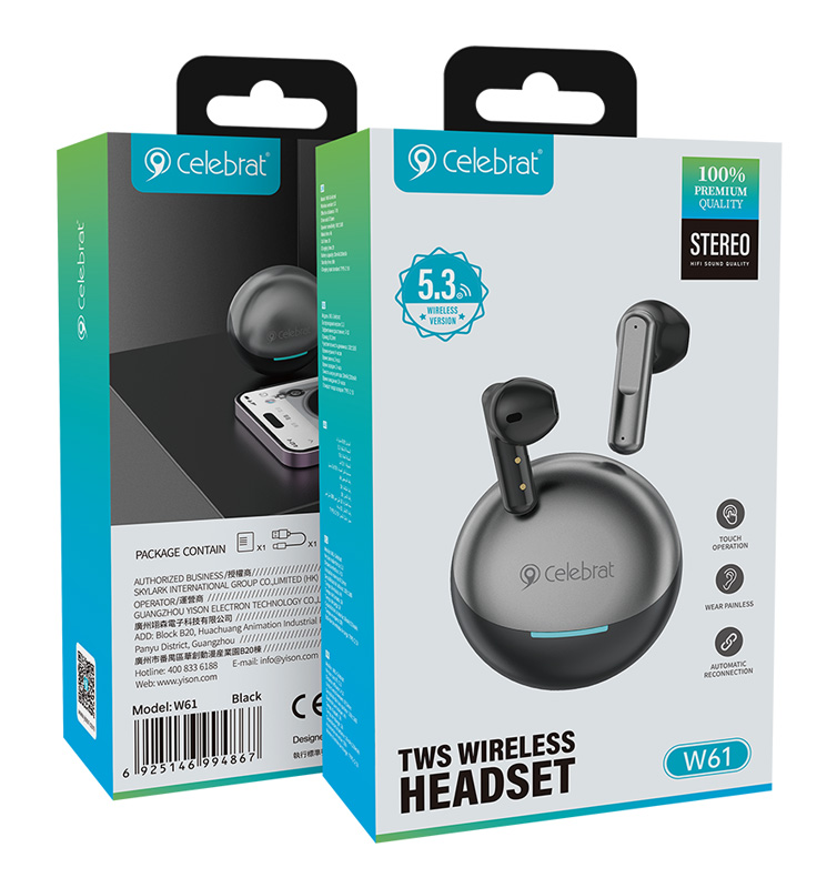 CELEBRAT earphones με θήκη φόρτισης W61 - Image 4