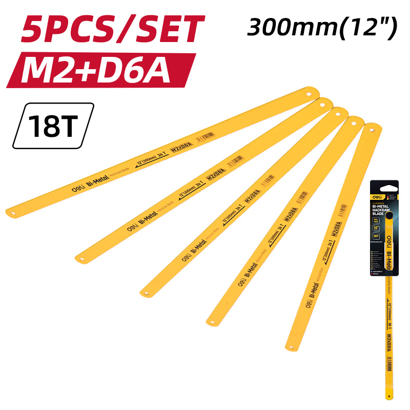 DELI σετ λάμες πριονιού σιδήρου/ξύλου DL353805A - Image 3