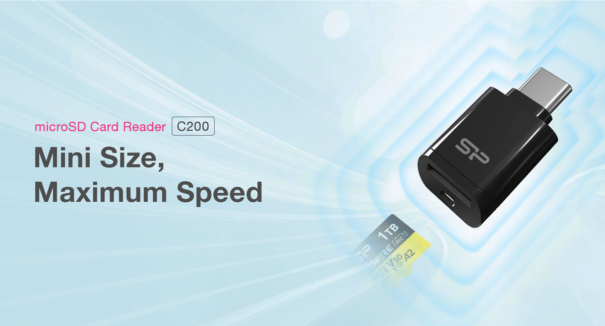 SILICON POWER card reader C200 για micro SD - Image 2