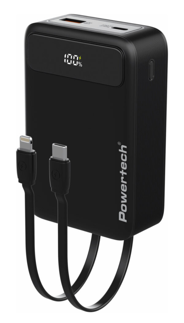 POWERTECH power bank PT-1504 με καλώδια & οθόνη