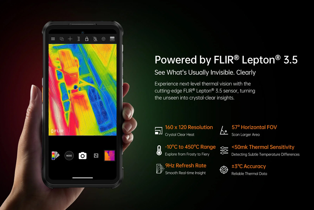 RUGONE smartphone Xever 7 Pro με θερμική εικόνα - Image 4