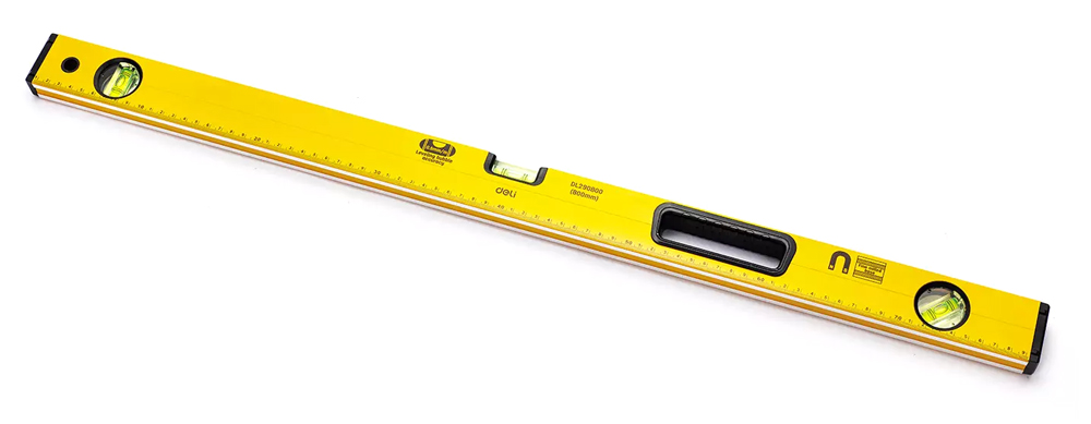 DELI αλφάδι DL290800 με 3 μάτια & χάρακα - Image 3