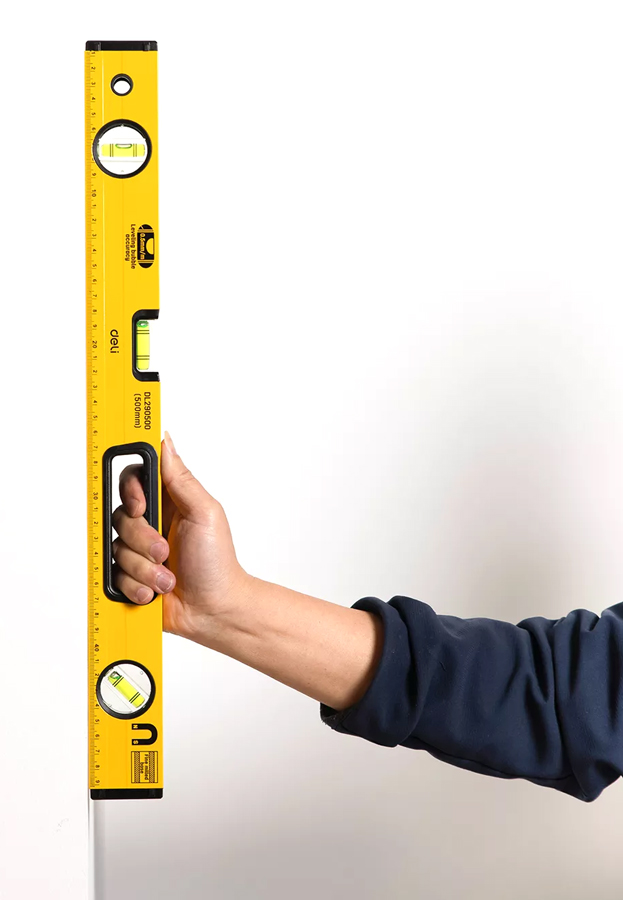 DELI αλφάδι DL290800 με 3 μάτια & χάρακα - Image 4