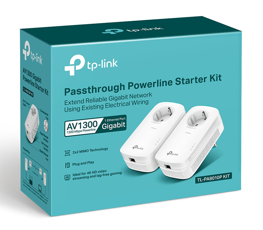TP-LINK Passthrough Powerline Starter Kit TL-PA8010P - Image 3