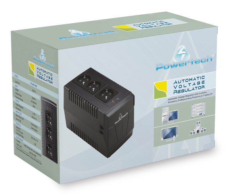 POWERTECH σταθεροποιητής ρεύματος PT-AVR-1500 - Image 3