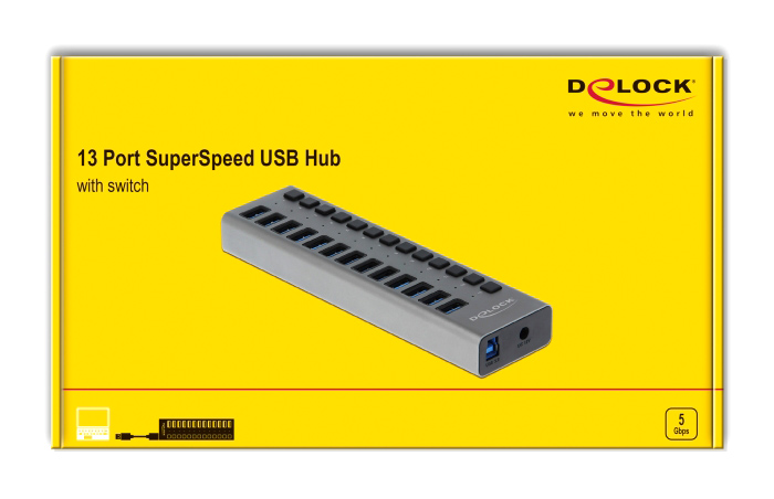 DELOCK USB hub 63738 με διακόπτες - Image 4