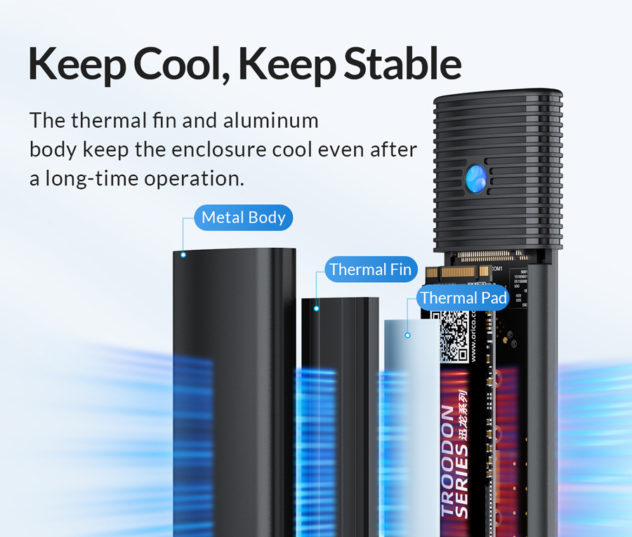 ORICO θήκη για Μ.2 NVMe SSD PWM2-G2-BK-EP - Image 4