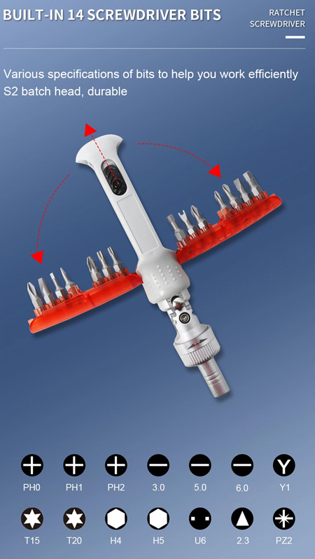 BEST κατσαβίδι χειρός BST-8937 με σετ μύτες - Image 4