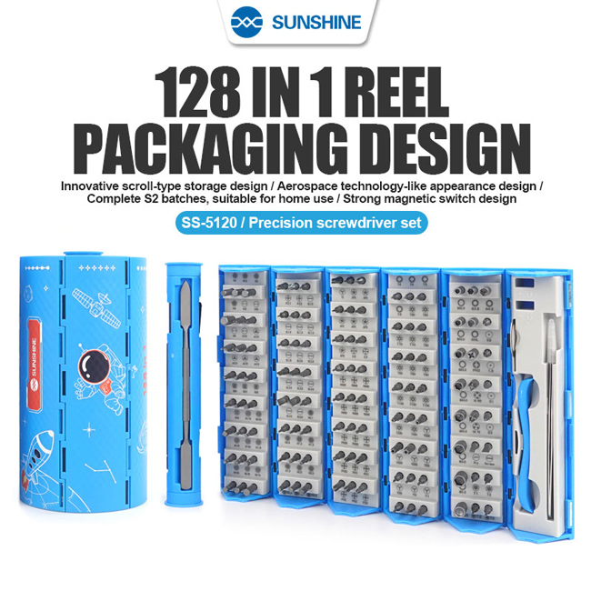 SUNSHINE σετ κατσαβιδιών ακριβείας SS-5120 με θήκη - Image 2