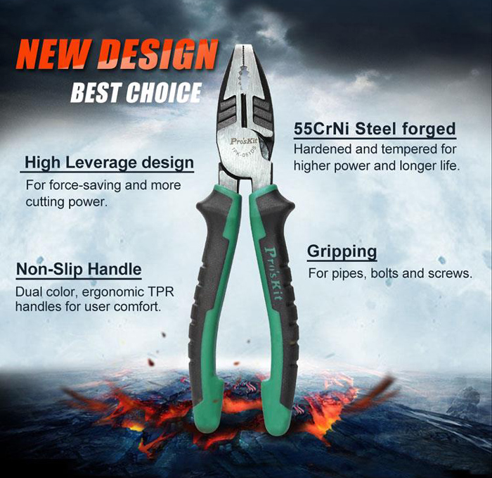 PROSKIT πένσα 1PK-051DS με αντιολισθητικές λαβές - Image 3