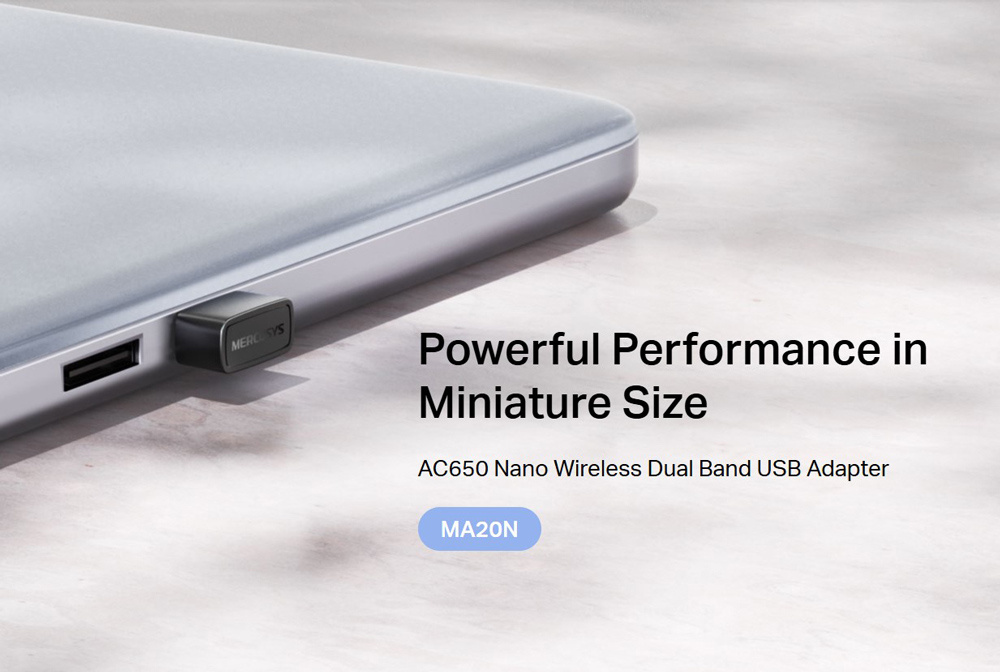 MERCUSYS ασύρματος USB αντάπτορας δικτύου MA20N - Image 2