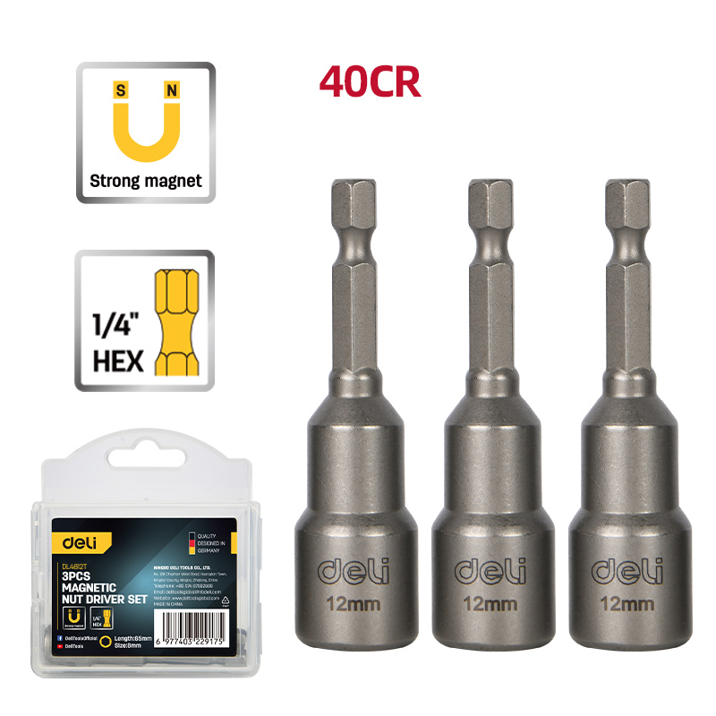 DELI σετ καρυδάκια DL4812T για δραπανοκατσάβιδο - Image 3