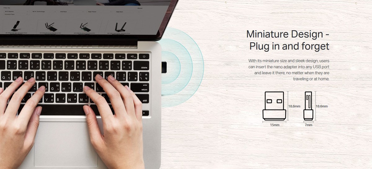 TP-LINK ασύρματος USB αντάπτορας δικτύου Archer T2U Nano - Image 4