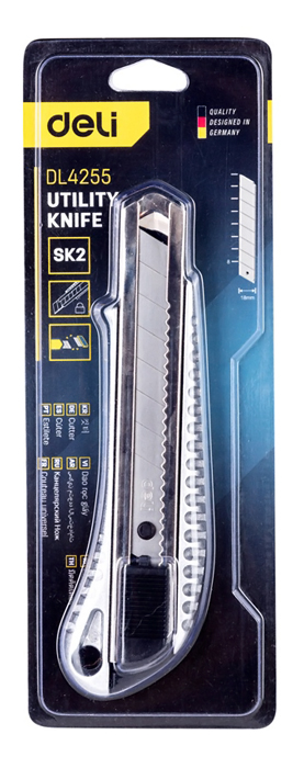 DELI μεταλλικό κοπίδι με ασφάλεια DL4255 - Image 3