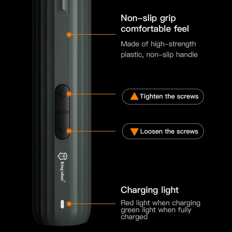 KINGSDUN σετ ηλεκτρικό κατσαβίδι KS-882042 με LED φακό - Image 3