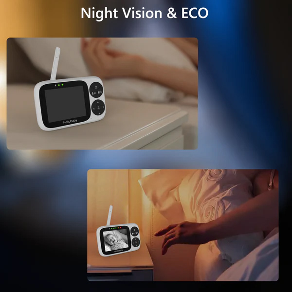 HELLOBABY ενδοεπικοινωνία μωρού HB2033 με κάμερα & οθόνη 3.2" - Image 4