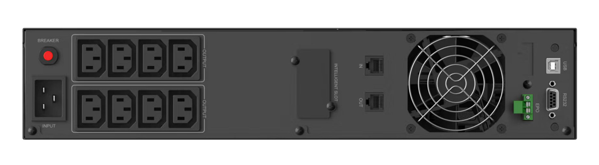 POWERTECH UPS Line Interactive PT-1409 για rack 2U - Image 2