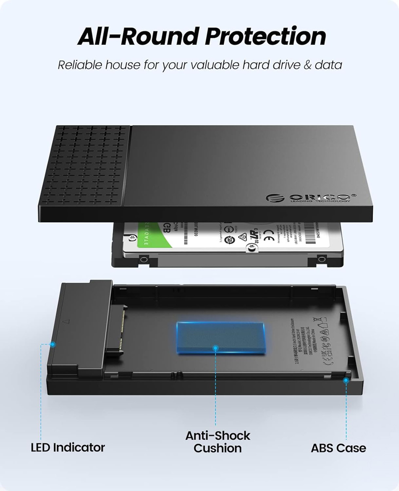 ORICO θήκη για 2.5" SATA HDD/SSD 2526U3-V1 - Image 3