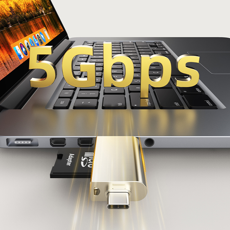 CABLETIME card reader CT-ACMCD2-ZG για SD & micro SD - Image 3