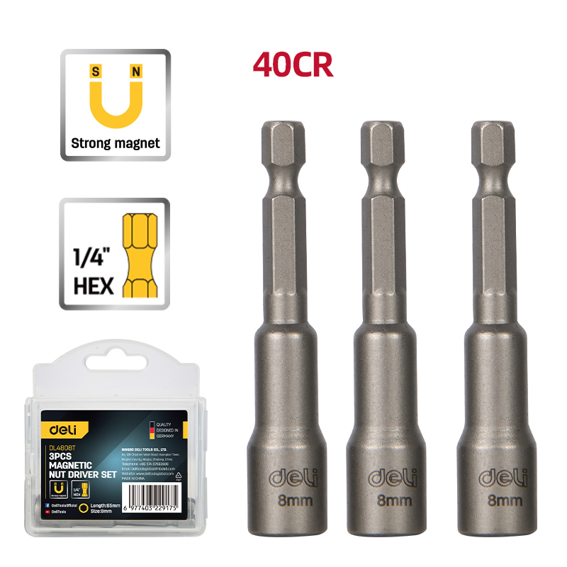 DELI σετ καρυδάκια DL4808T για δραπανοκατσάβιδο - Image 3