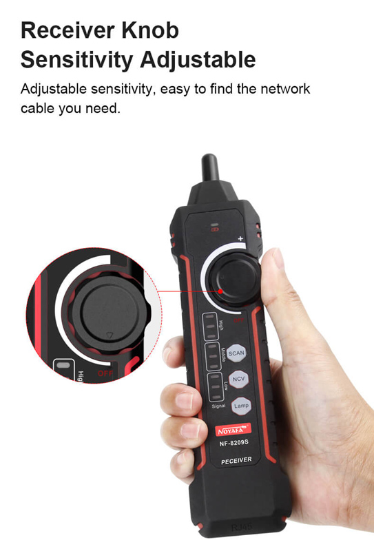 NOYAFA tester καλωδίων δικτύου NF-8209S για RJ45 PoE - Image 4