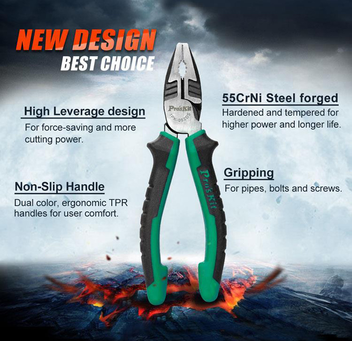 PROSKIT πένσα 1PK-052DS με αντιολισθητικές λαβές - Image 3