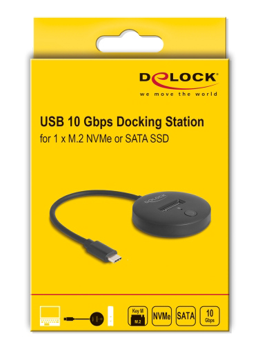 DELOCK docking station για M.2 NVMe/SATA SSD 64254 - Image 3