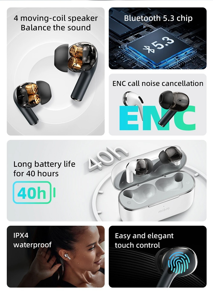 MIBRO earphones με θήκη φόρτισης M1 - Image 2