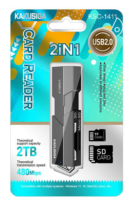 KAKUSIGA card reader KSC-1411 για SD & micro SD - Image 4