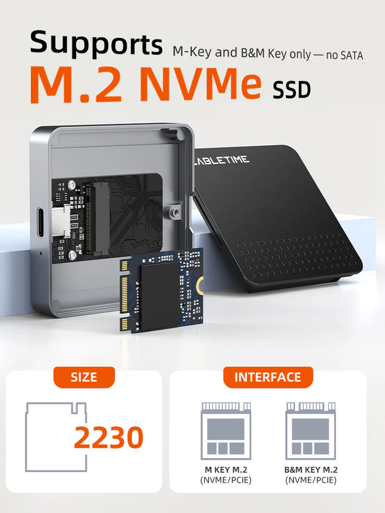 CABLETIME θήκη για M.2 NVME SSD CT-SSD04-AG - Image 2